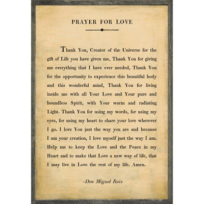 Prayer For Love Art Print - Poetry Collection