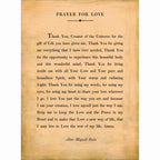 Prayer For Love Art Print - Poetry Collection