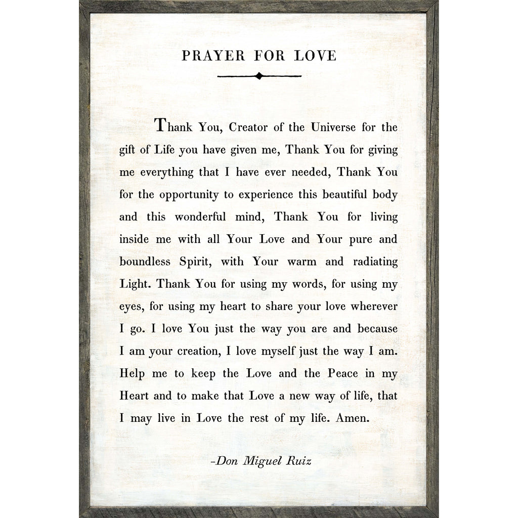 Prayer For Love Art Print - Poetry Collection