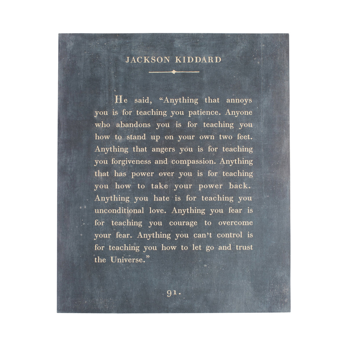 Jackson Kiddard Art Poster In Charcoal - 12x16
