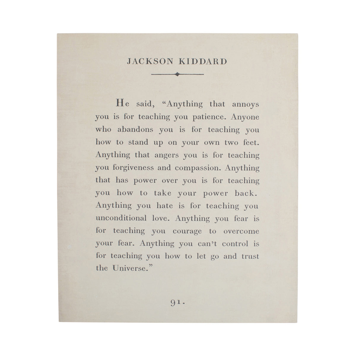 Jackson Kiddard Art Poster In Cream - 12x16