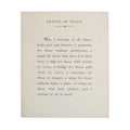 Prayer Of Peace Art Poster In Cream - 12x16