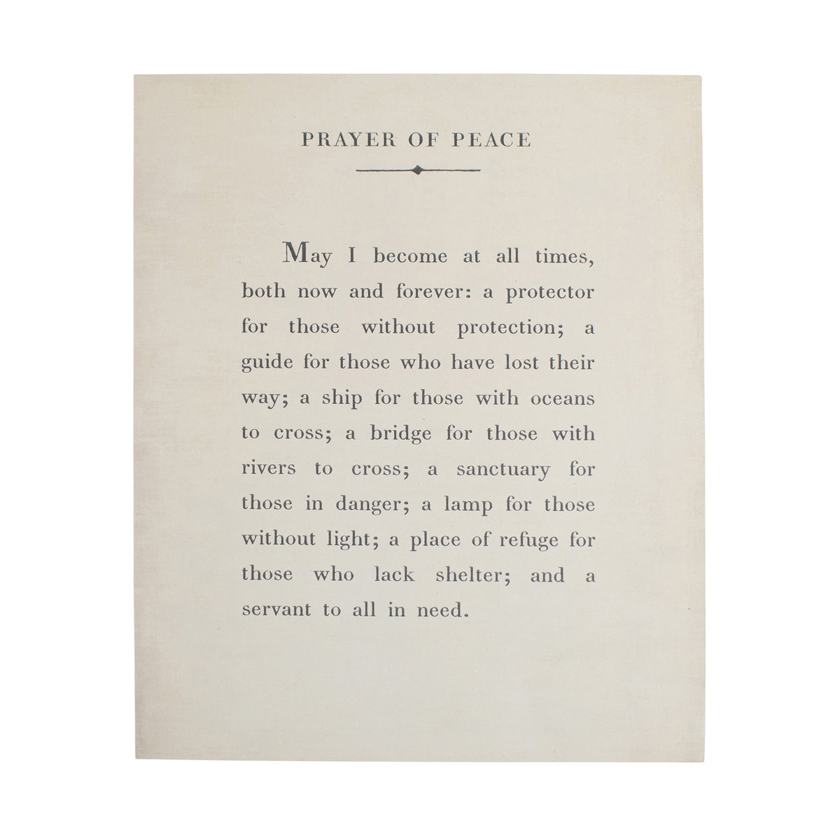 Prayer of Peace Book Collection Art Poster