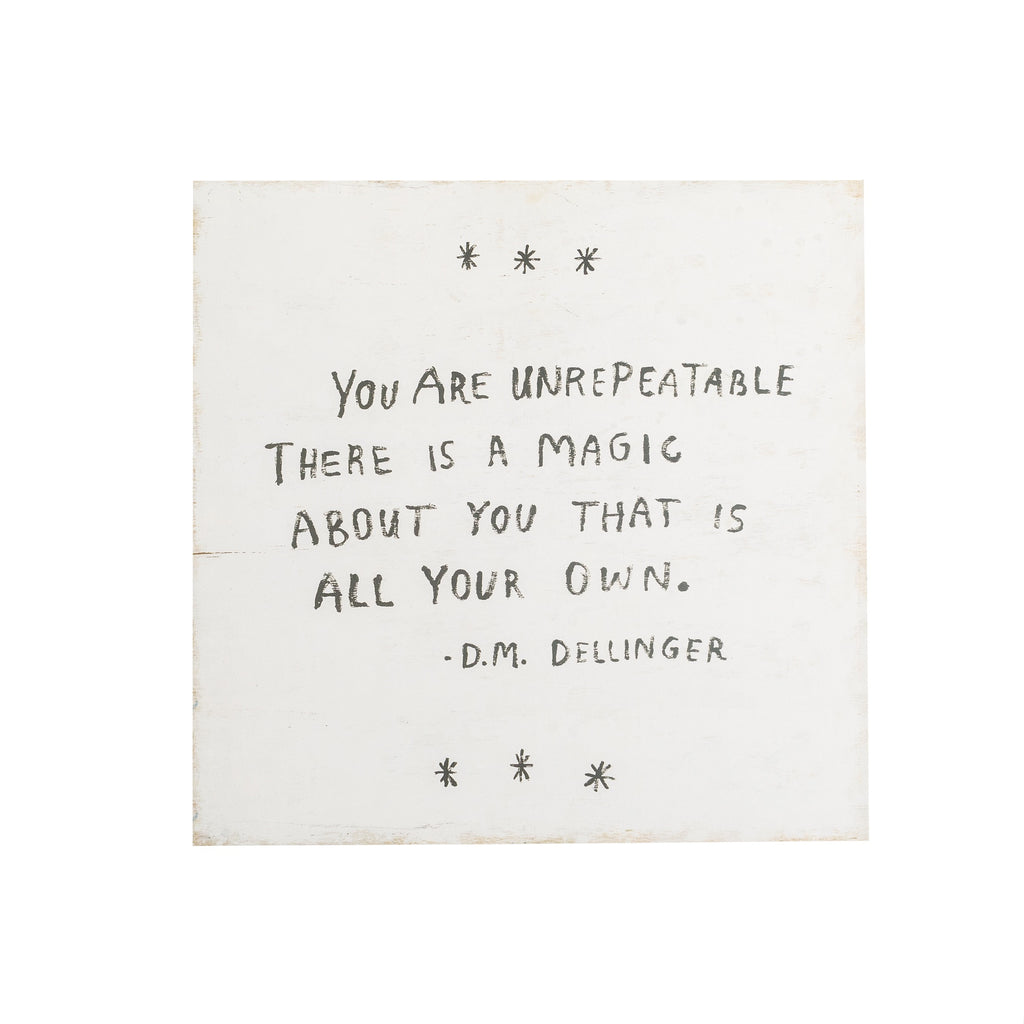 You Are Unrepeatable Art Poster - 12x12