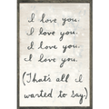 All I Wanted To Say Art Print