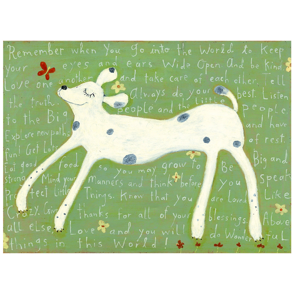 Girl Dog Art Print - Quick Ship