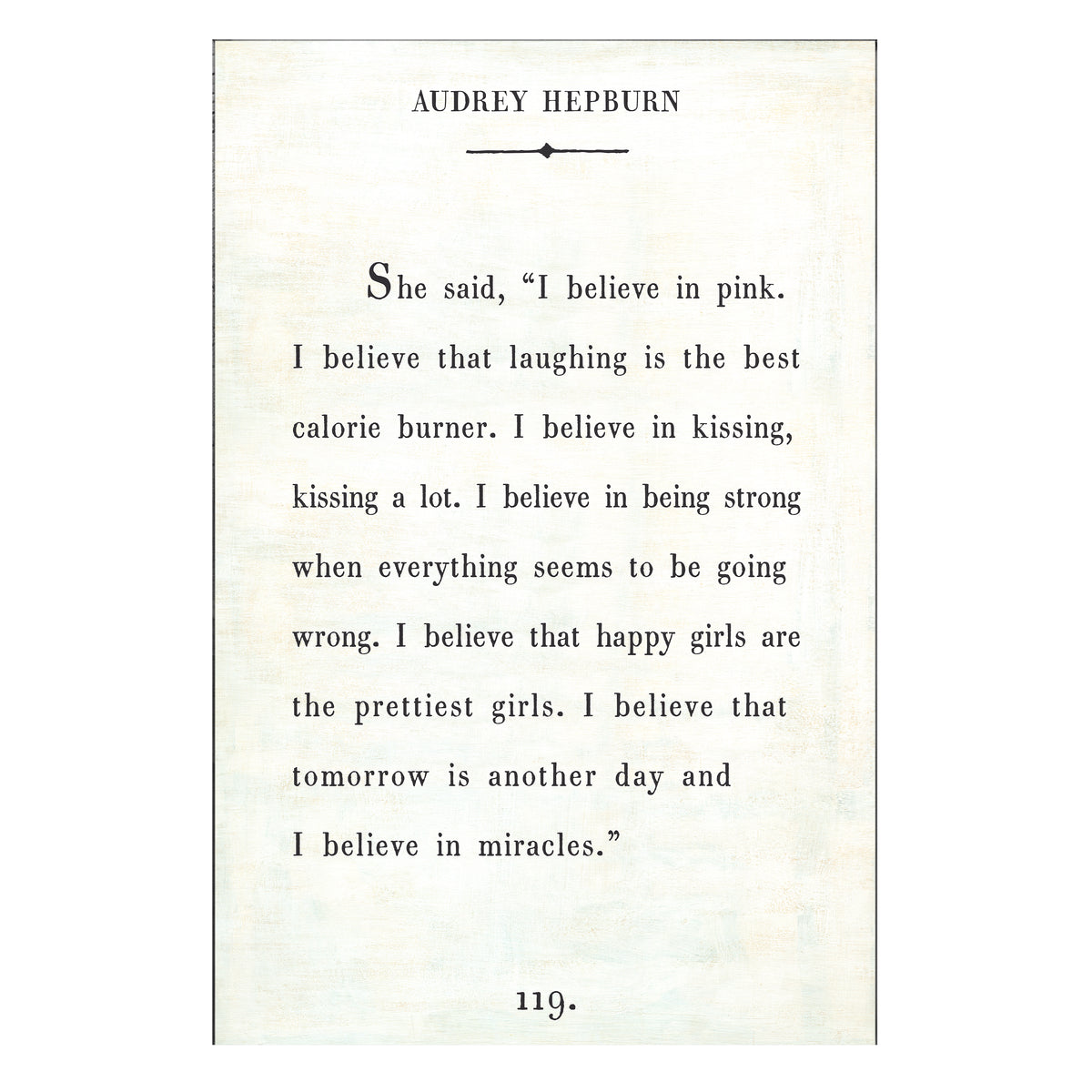 Audrey Hepburn Art Print - Book Collection