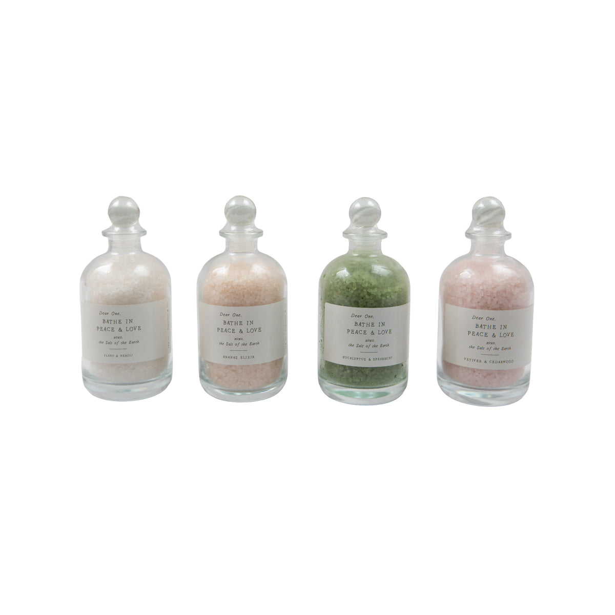 Peace & Love Bath Salt Apothecary Jar