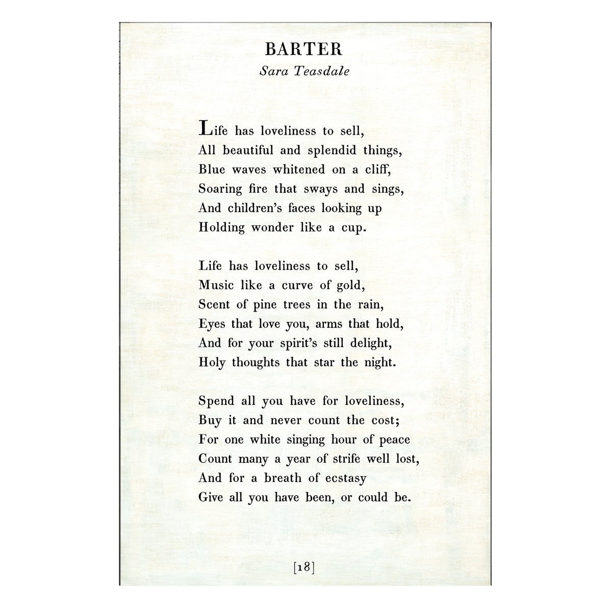 Barter Art Print - Gallery Wrap