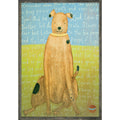 Brown Boy Dog  Art Print - Grey Wood