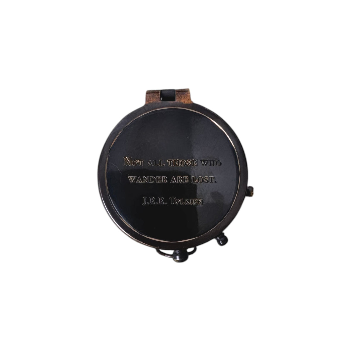 Not All Those Who Wander Compass with Leather Case