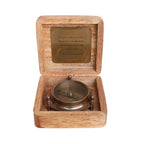 Compass In Wooden Box