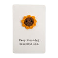 Keep Blooming Beautiful One Crochet Pin Card