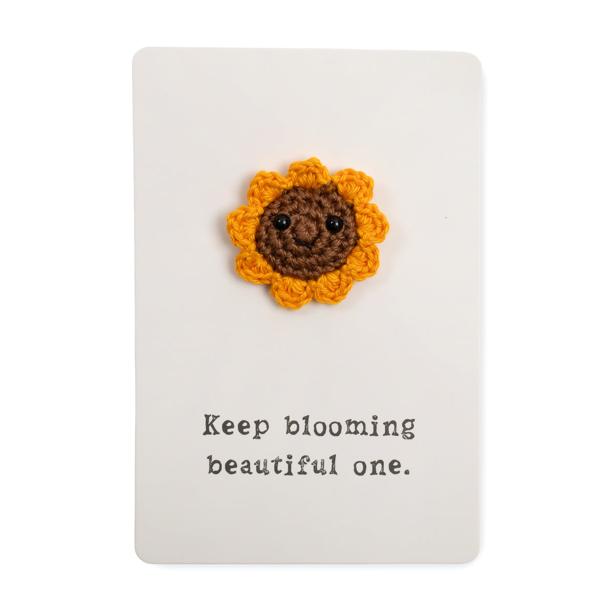 Keep Blooming Beautiful One Crochet Pin Card