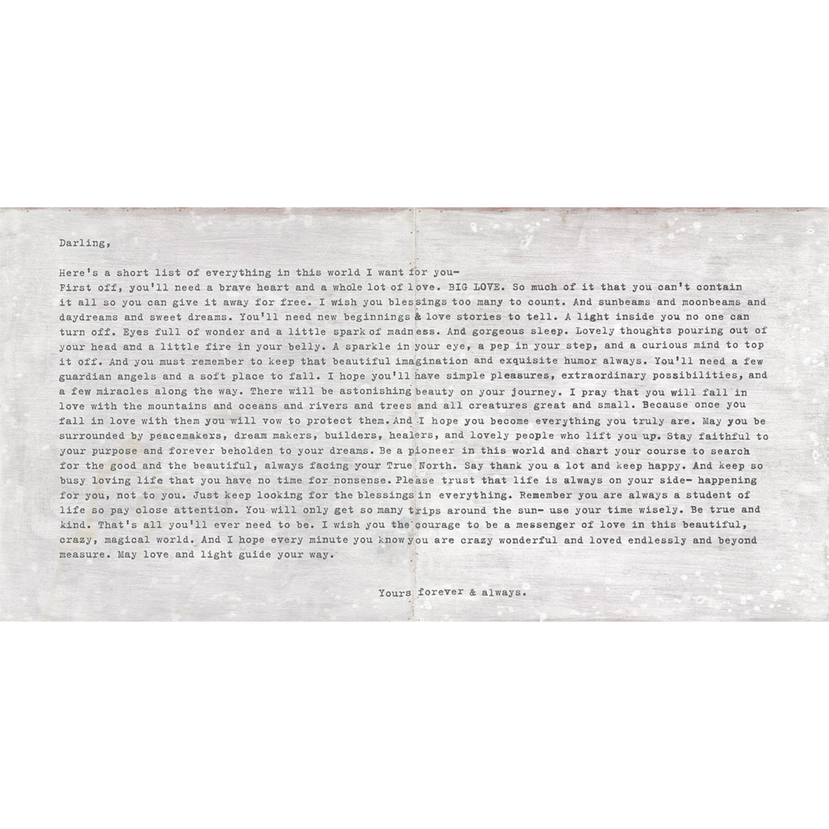 Camp Letter Art Print in White