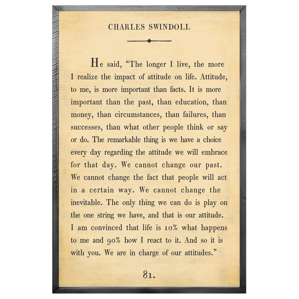 Charles Swindoll Art Print - Grey Wood