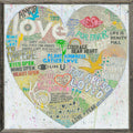 Choose Love Art Print in White - Grey Wood