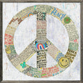 Choose Peace Art Print in White - Grey Wood