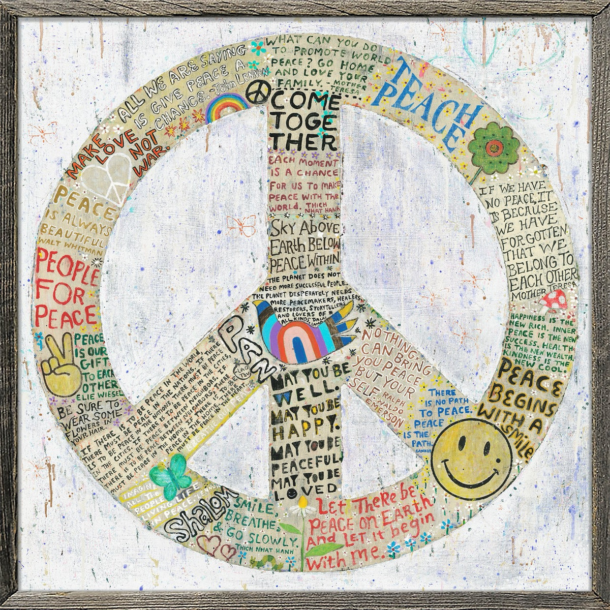 Choose Peace Art Print in White