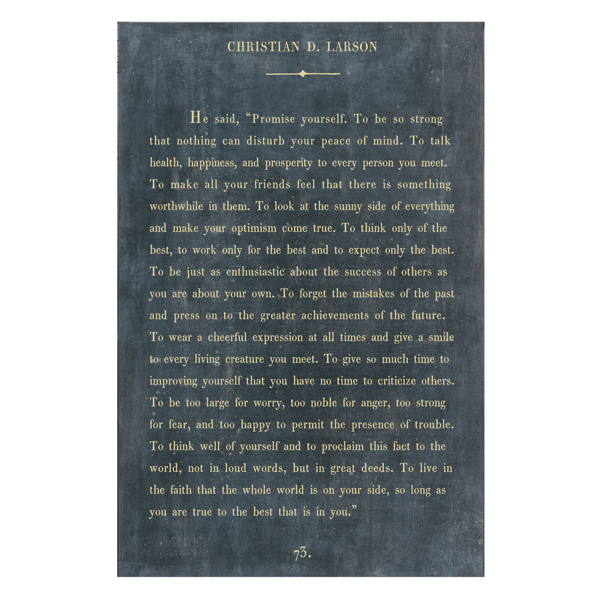 Christian D. Larson Art Print - Book Collection