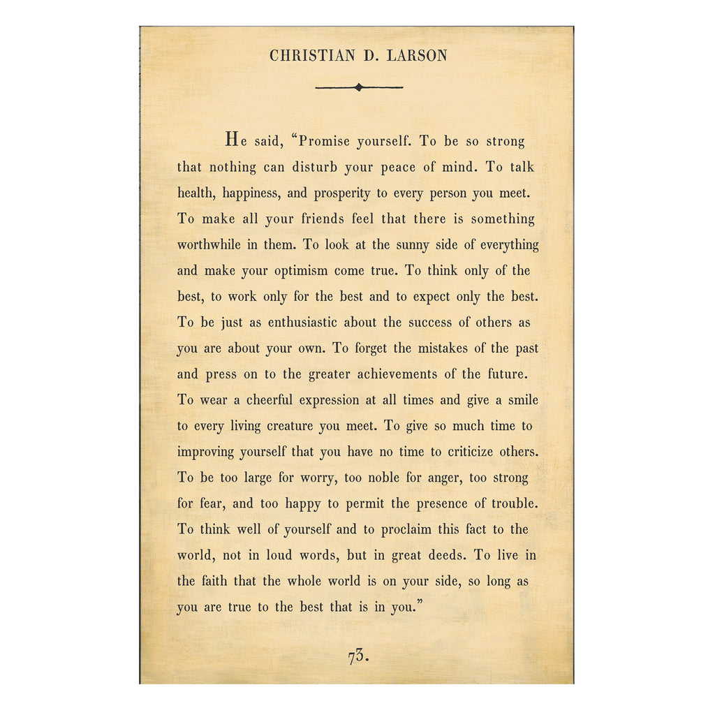 Christian D. Larson Art Print - Book Collection