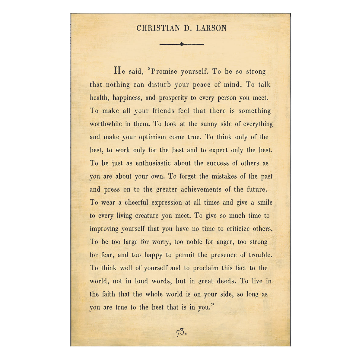 Christian D. Larson Art Print - Book Collection