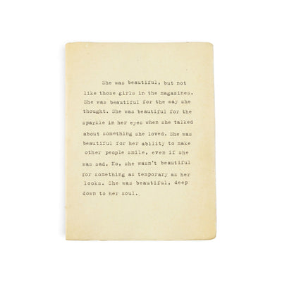 Large Deckled Edge Notebook - Cream