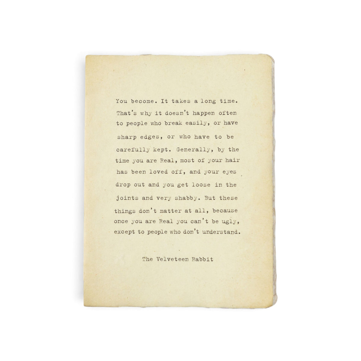 Large Deckled Edge Notebook - Cream