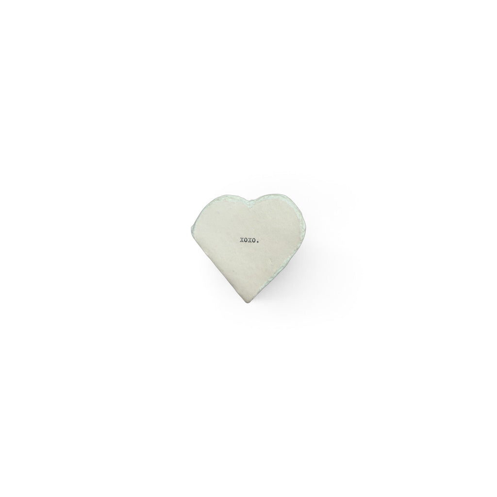 XOXO Mini Deckled Edge Heart Book - Cream