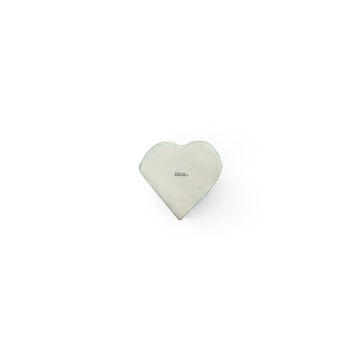 XOXO Mini Deckled Edge Heart Book - Cream