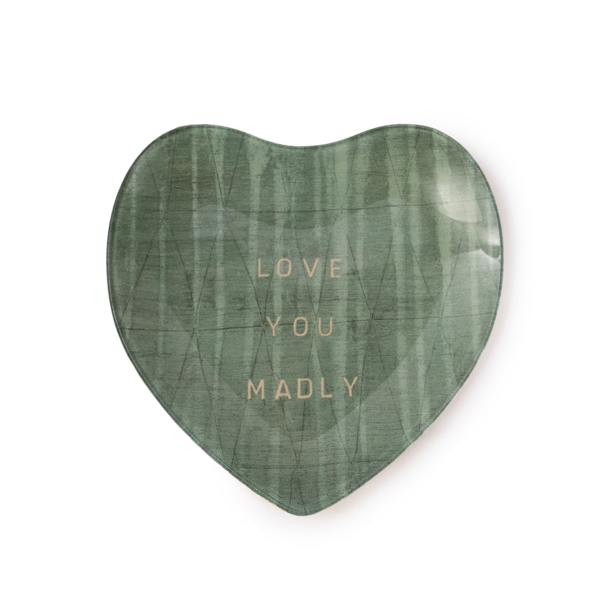 Love You Madly Heart Decoupage Plate 6x6
