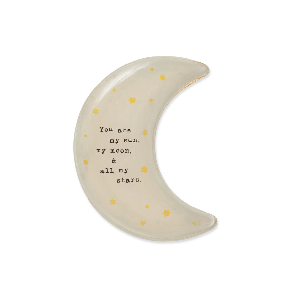 Small Moon Decoupage Plate