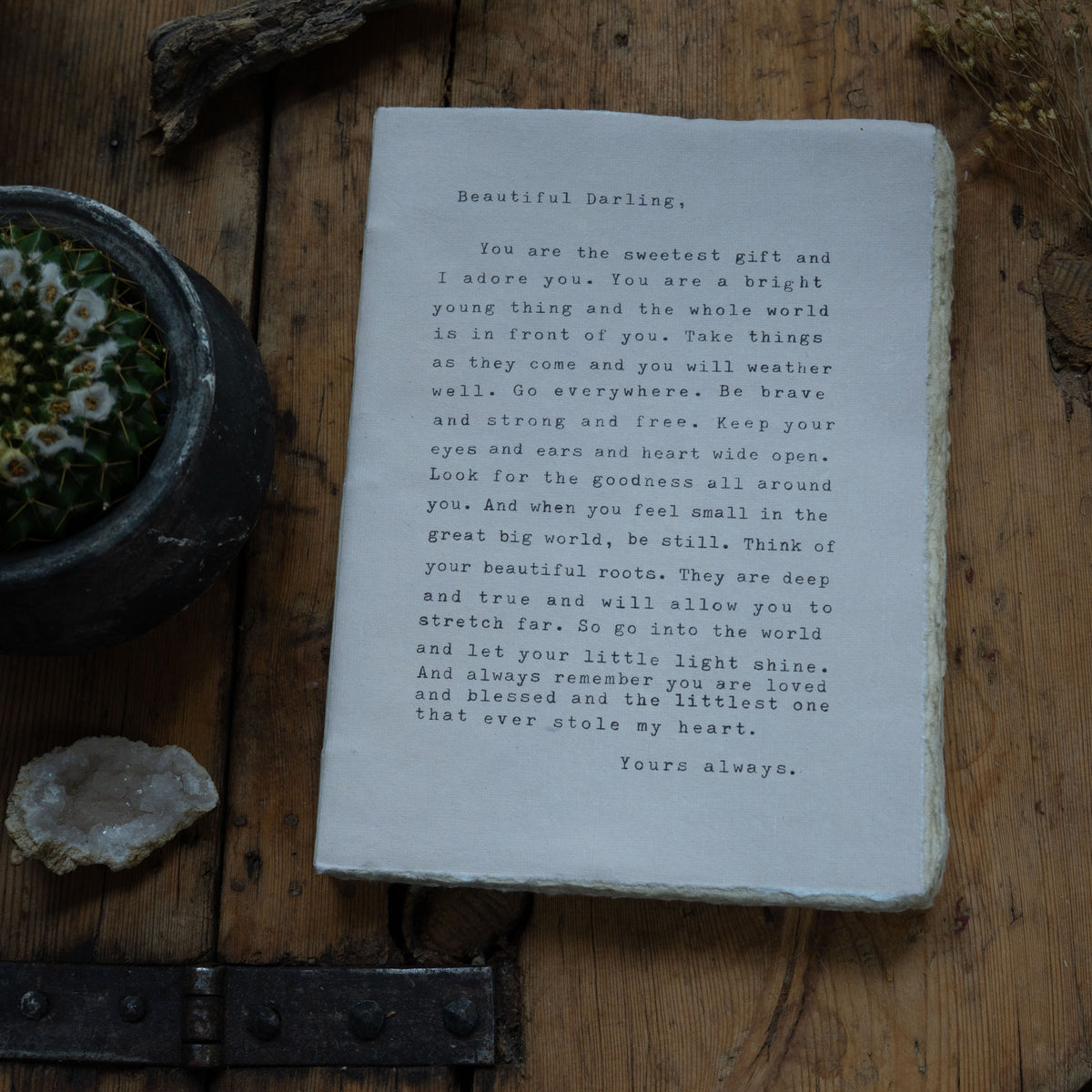 Letter For Sophie Large Deckled Edge Notebook - Rose