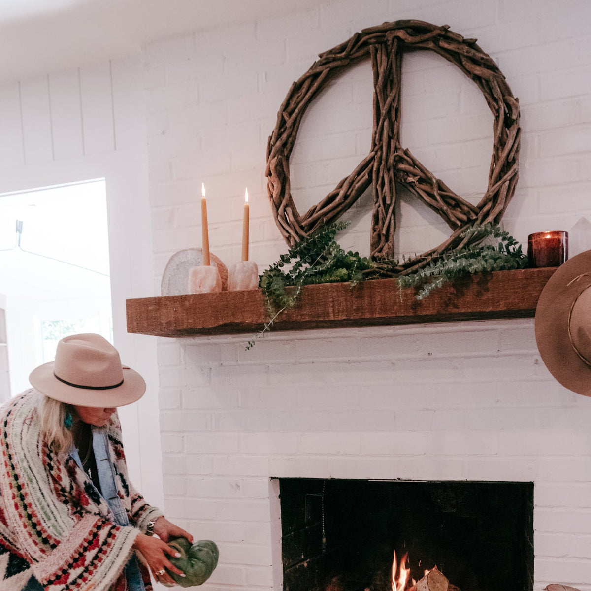 Peace Sign Driftwood - 24"