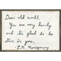 Dear Old World Art Print - Grey Wood
