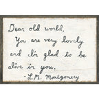 Dear Old World Art Print - Grey Wood