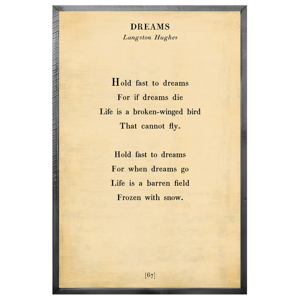Dreams Art Print - Poetry Collection