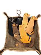 Labrador Leather Keychain