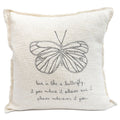 ***Embroidered Love Is Like a Butterfly Pillow 24x24