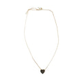 ***Flat Heart Pendant Necklace in Sterling Silver - Gold Plated