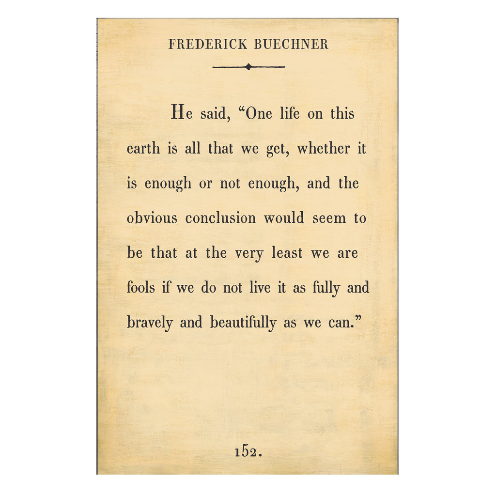 Frederick Buechner Art Print - Gallery Wrap
