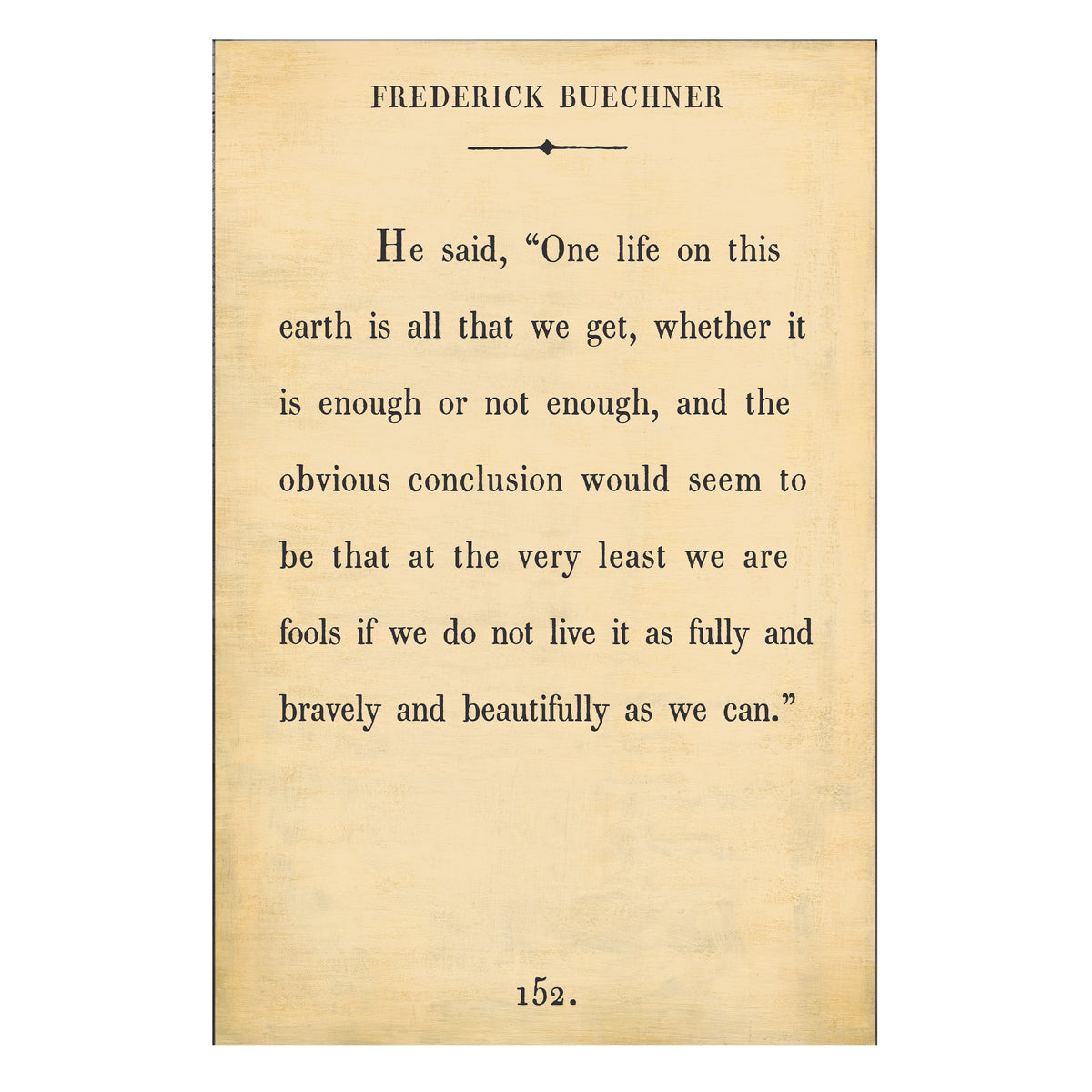 Frederick Buechner Art Print - Gallery Wrap