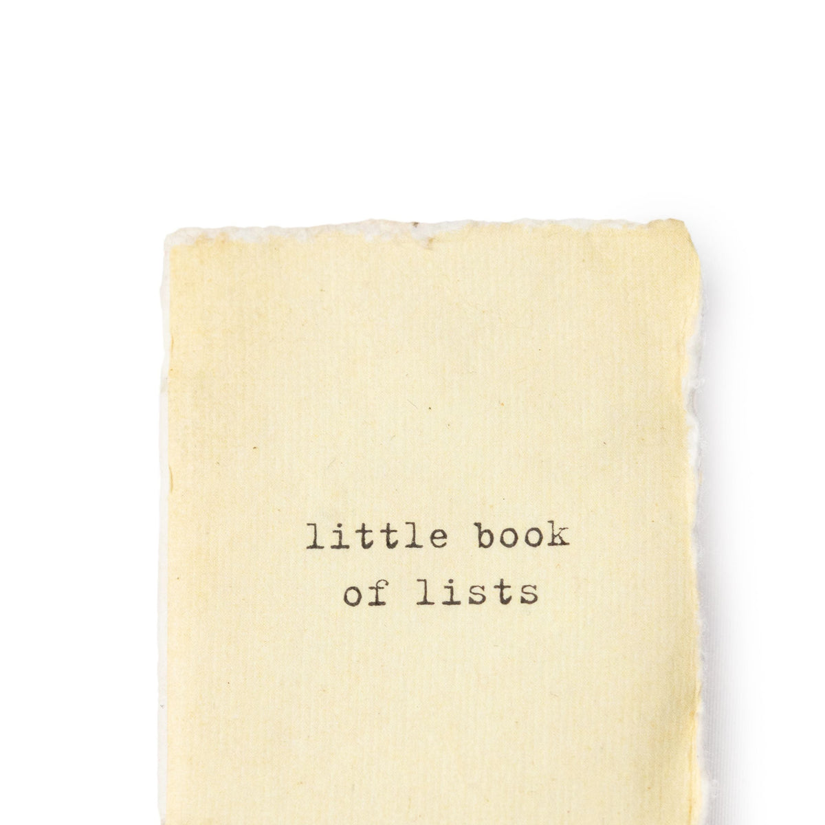 ^Little Book Of Lists Mini Deckled Edge Notebook