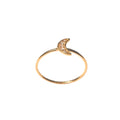 ***Gold Plated Crescent Moon Ring - Size