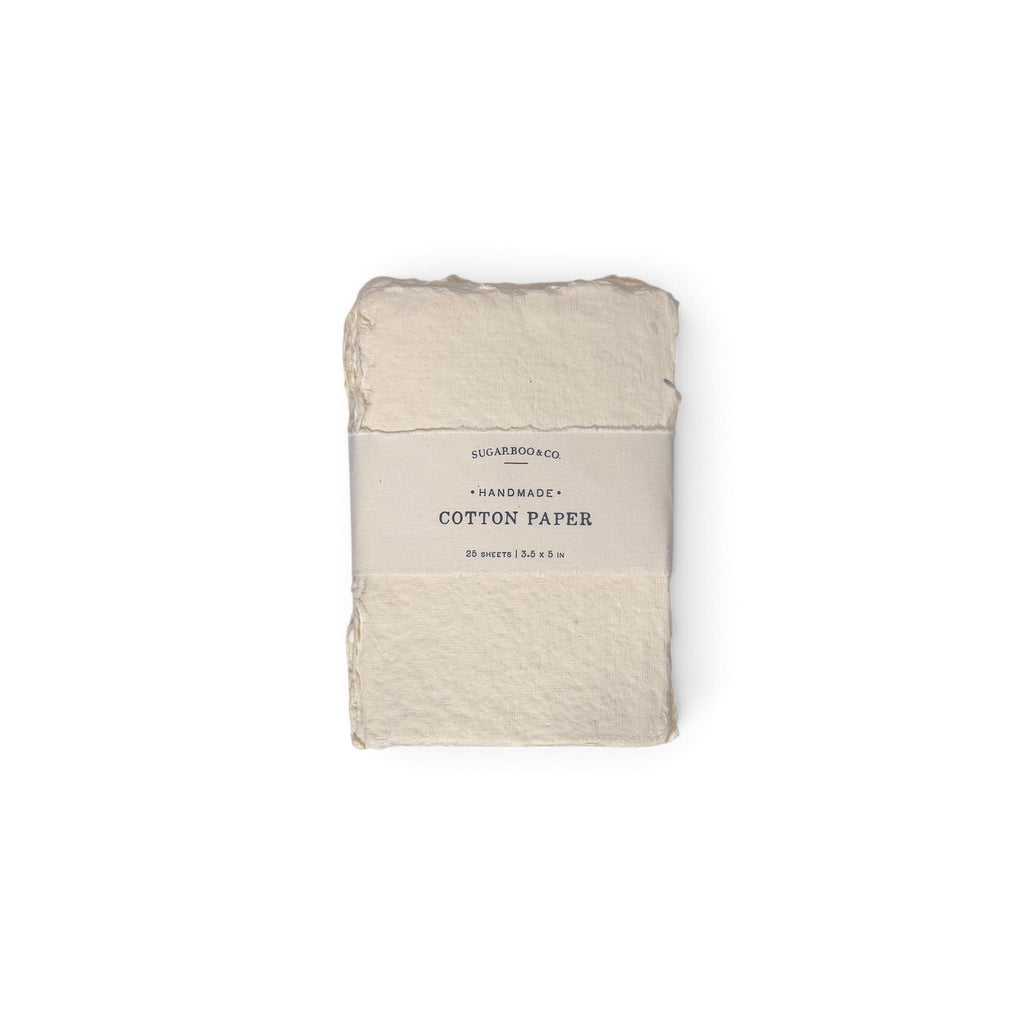 4x6 Handmade Cotton Paper Bundle - Cream