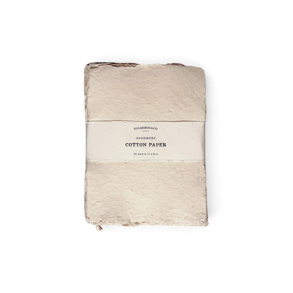 6x8 Handmade Cotton Paper Bundle - Cream