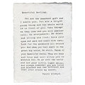Letter for Sophie (Beautiful Darling) Handmade Paper Print - 12x16