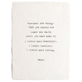 ***Remember One Thing Handmade Paper Print - 12x16
