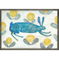 Happy Hare Art Print - Grey Wood