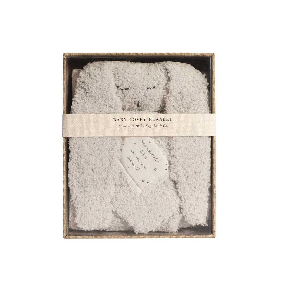 How wonderful life is Bunny Baby Lovey Blanket